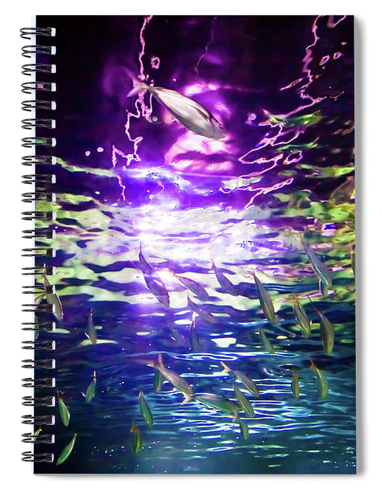 Under Water Spiral Notebook featuring the photograph Under The Rainbow by Az Jackson
