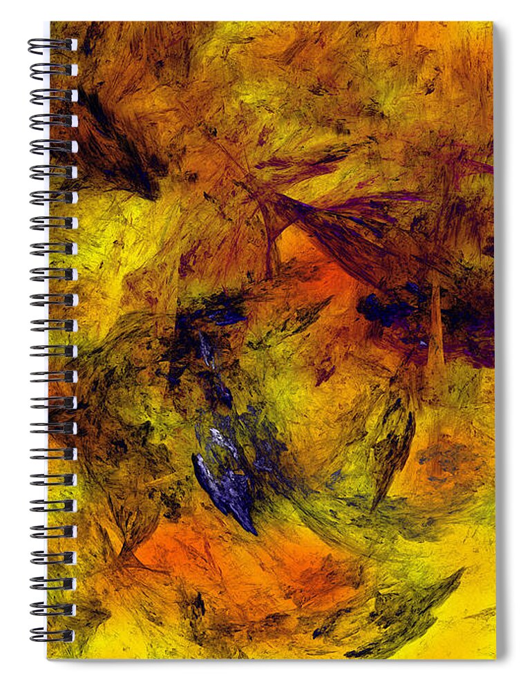 Art Spiral Notebook featuring the digital art Under the Skin by Jeff Iverson