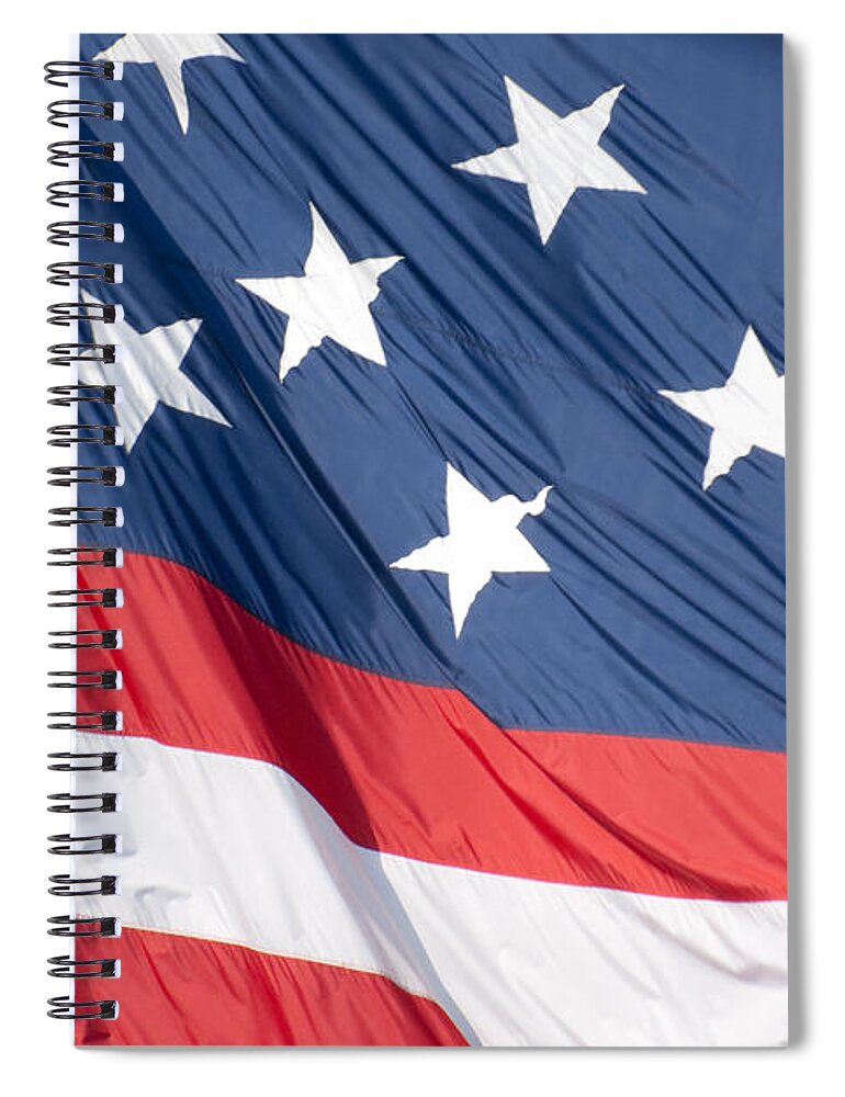 Star Spangled Banner Flag Spiral Notebook featuring the photograph The Star Spangled Banner Flag by Anthony Totah