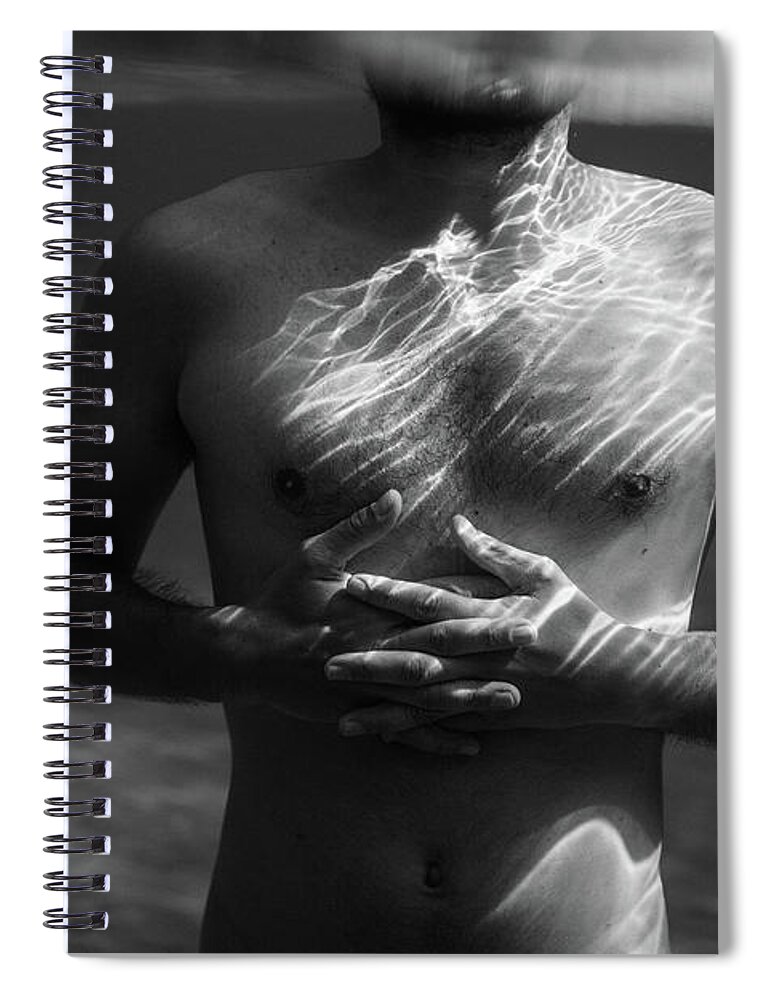 Swim Spiral Notebook featuring the photograph Underwater Chest by Gemma Silvestre