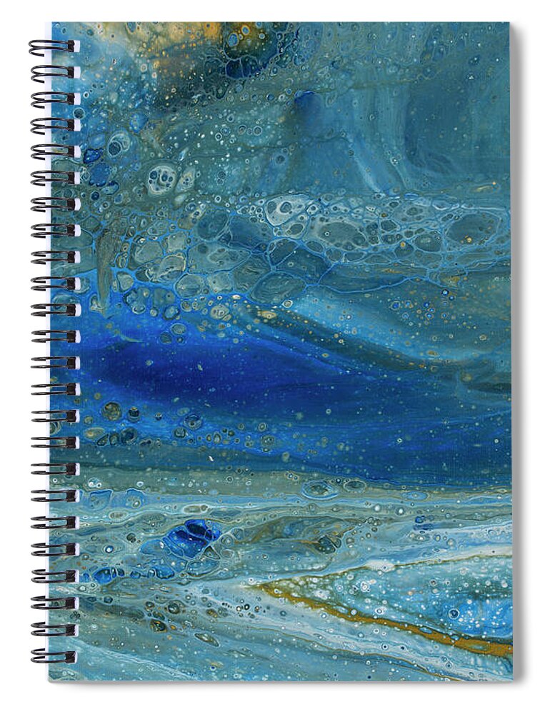 Abstract Spiral Notebook featuring the painting Underworld by Darice Machel McGuire