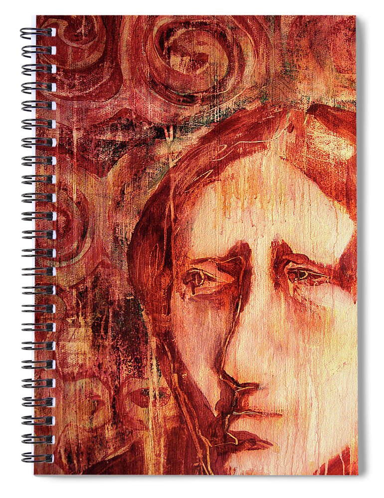 Unilisi Sankofa I Spiral Notebook featuring the painting Unilisi Sankofa I by Cora Marshall