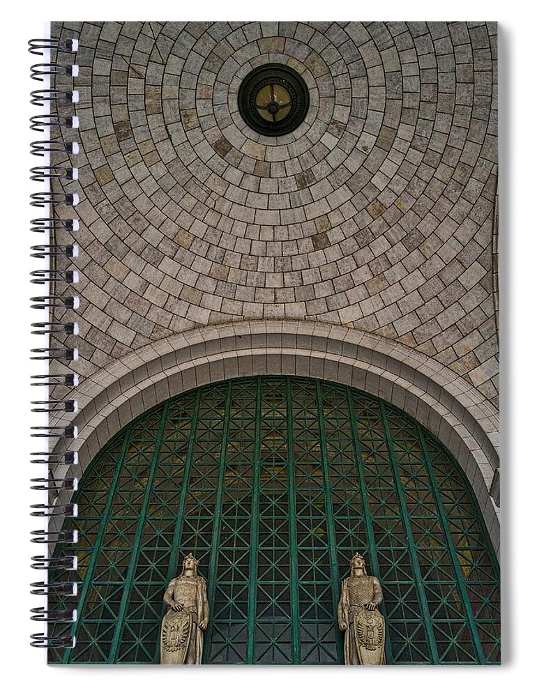 Union Station Spiral Notebook featuring the photograph Union Station Entrance Arch by Stuart Litoff