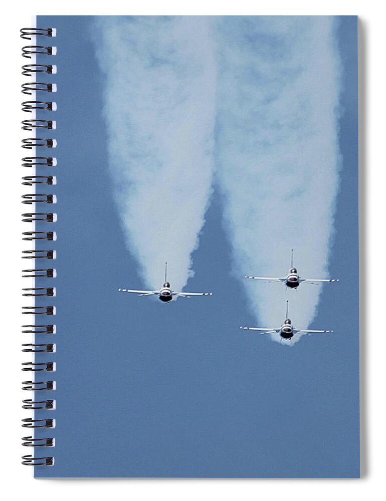 Sky Spiral Notebook featuring the photograph United States Air Force Thunderbirds by Robert Banach