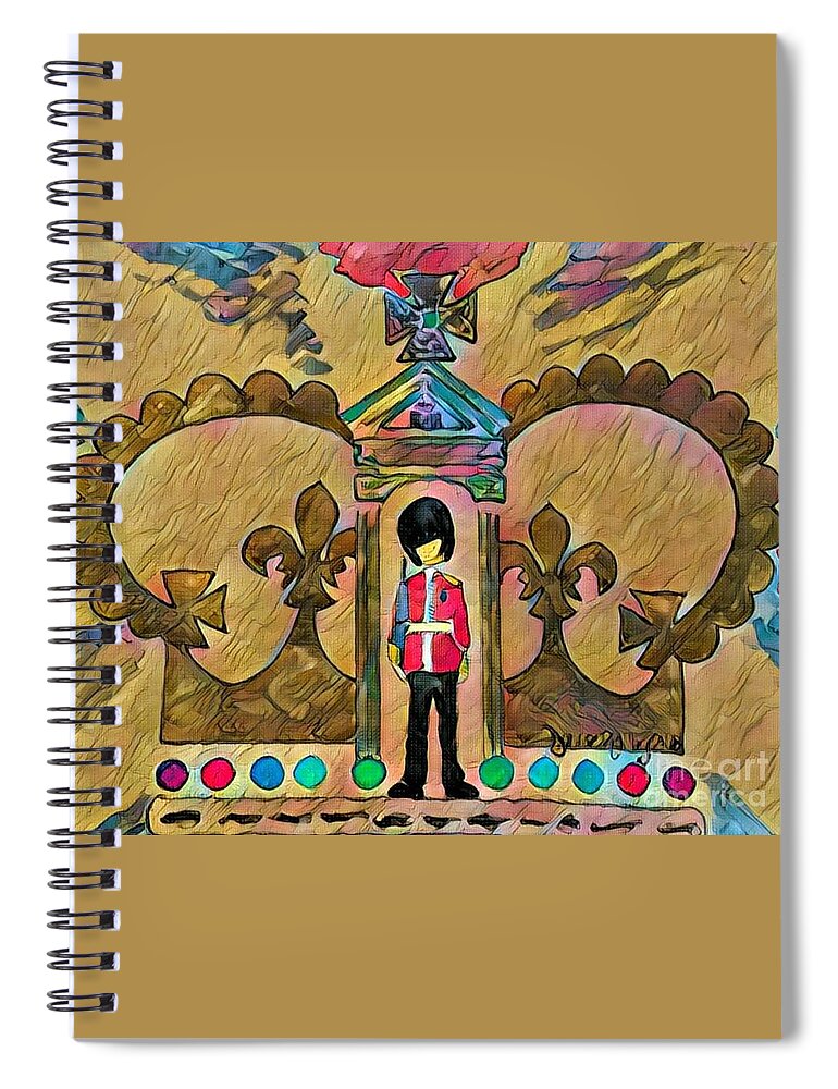 Great Britain Spiral Notebook featuring the painting Unity - 5th in the Series by Denise Railey