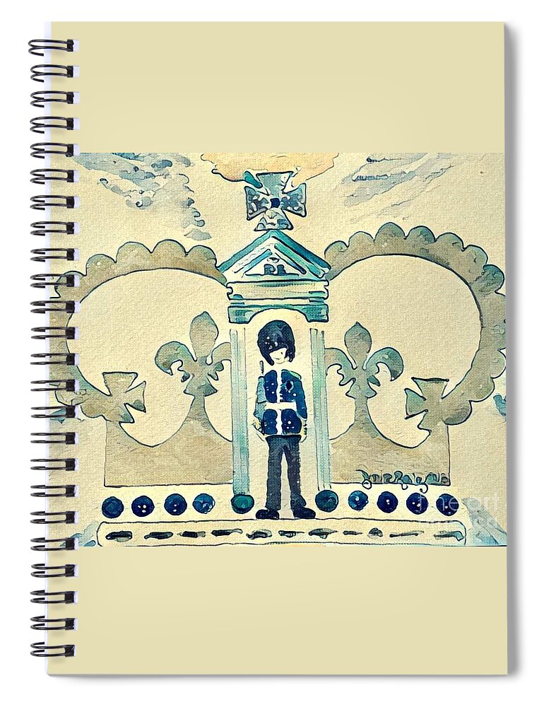 Great Britain Spiral Notebook featuring the painting Unity - 6th in the Series by Denise Railey