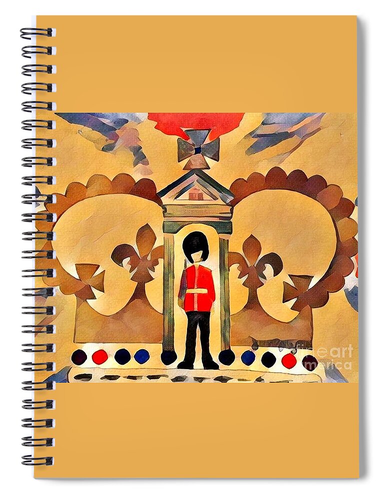 Great Britain Spiral Notebook featuring the painting Unity - 7th in the Series by Denise Railey