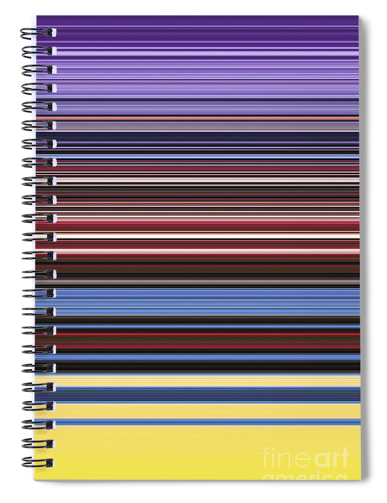 Simply Colour Spiral Notebook featuring the digital art Unity of Colour 6 by Tim Gainey