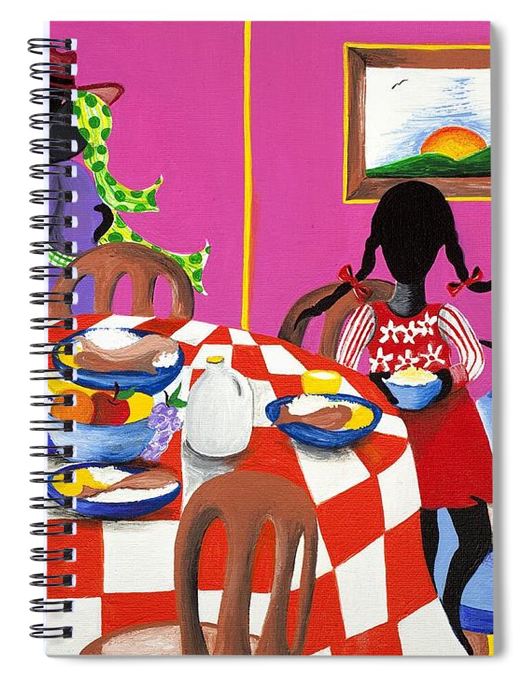 Sabree Spiral Notebook featuring the painting Untitled by Patricia Sabreee