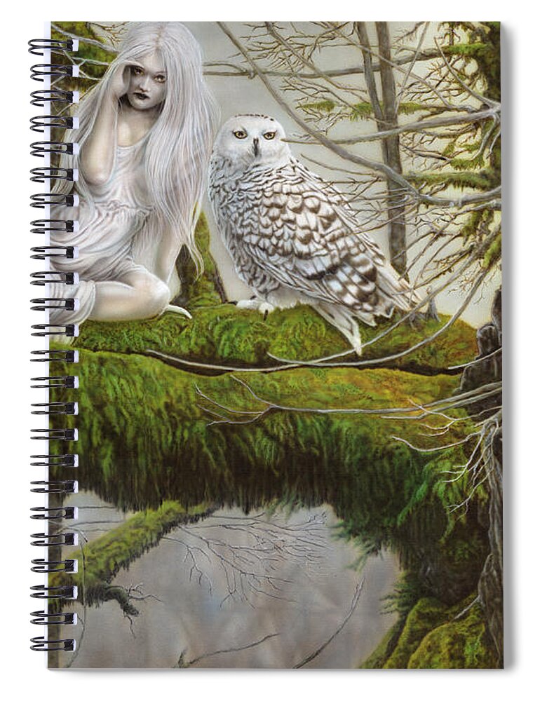 North Dakota Artist Spiral Notebook featuring the painting Who's Who by Wayne Pruse