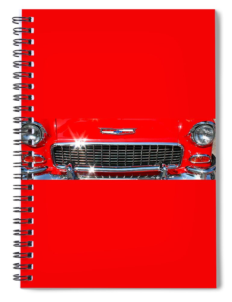 Photograph Of Classic Car Spiral Notebook featuring the photograph Up Front by Gwyn Newcombe