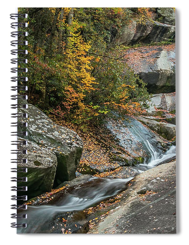 Upper Creek Falls Spiral Notebook featuring the photograph Upper Creek Falls by Chris Berrier