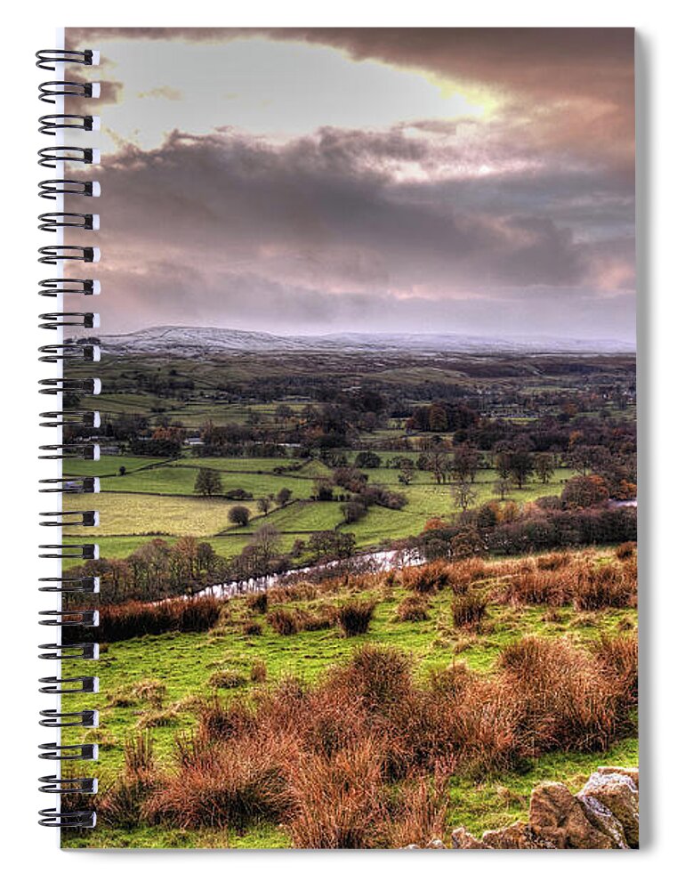 Upper Teesdale Spiral Notebook featuring the photograph Upper Teesdale in the North Pennines by Jeff Townsend