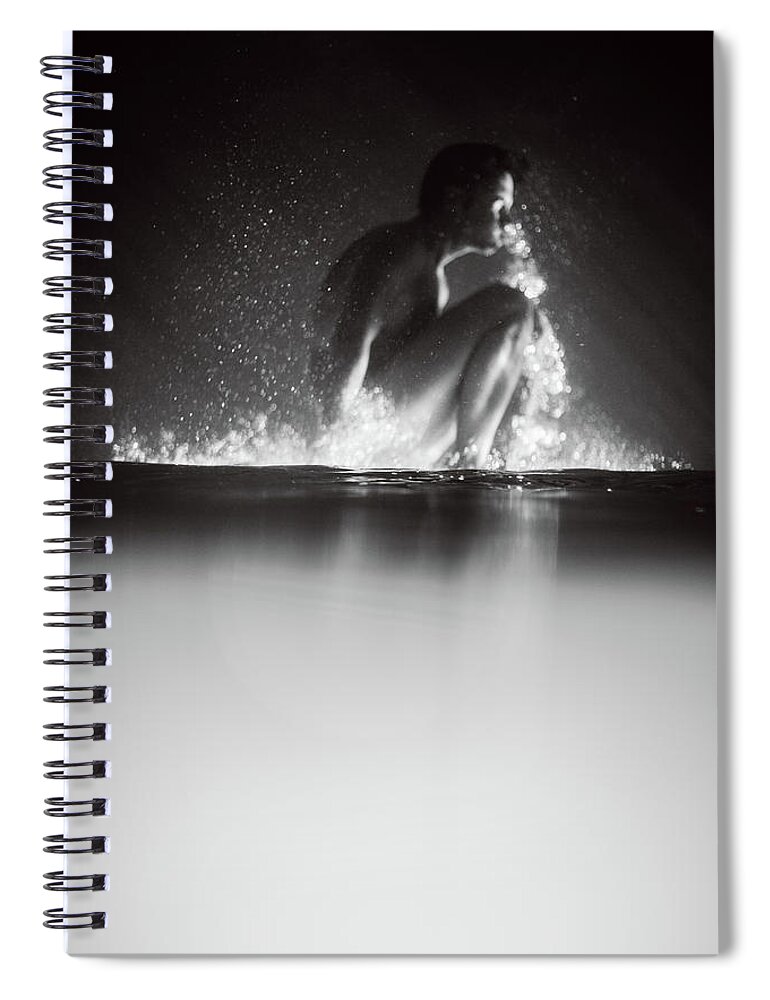 Swim Spiral Notebook featuring the photograph Upside Down by Gemma Silvestre