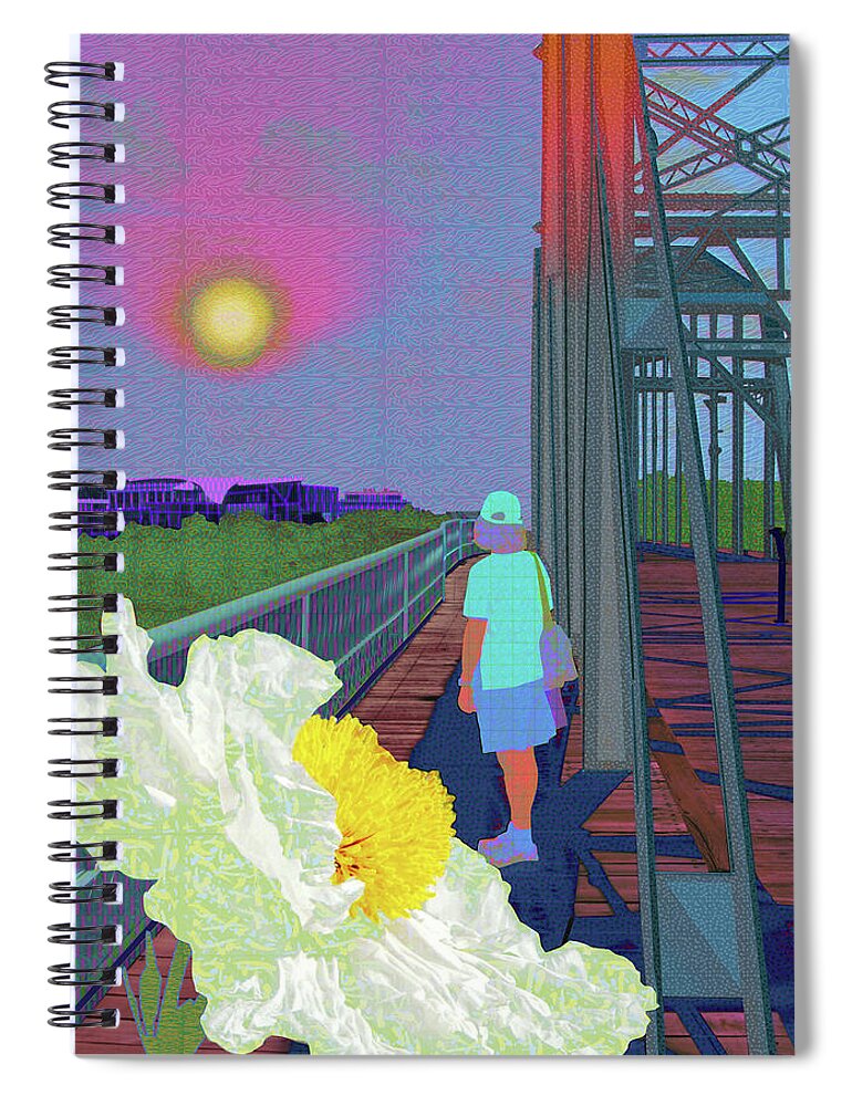 Digital Spiral Notebook featuring the digital art Urban Bloom 2 by Rod Whyte
