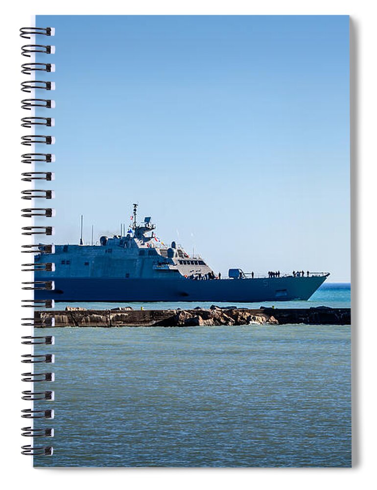 2015 Spiral Notebook featuring the photograph USS Milwaukee by Randy Scherkenbach