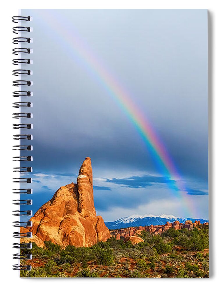 Rainbow Spiral Notebook featuring the photograph Utah Rainbow by James BO Insogna