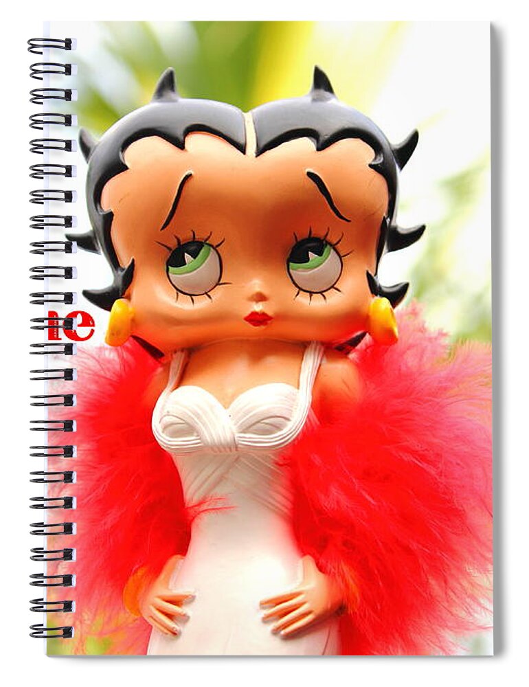 Betty Spiral Notebook featuring the photograph Valentine Betty - Day by Larry Beat