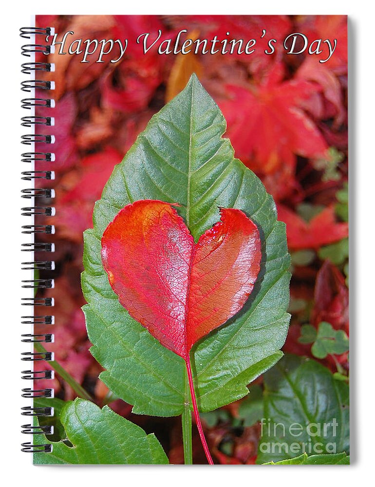 Heart Spiral Notebook featuring the photograph Valentine's Day Nature Card by Debra Thompson
