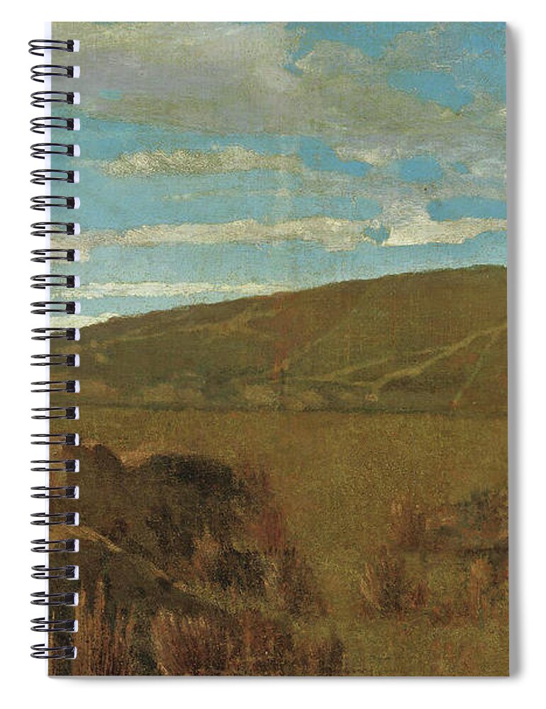 Giuseppe Abbati Spiral Notebook featuring the painting Vallata a Castiglioncello by Giuseppe Abbati