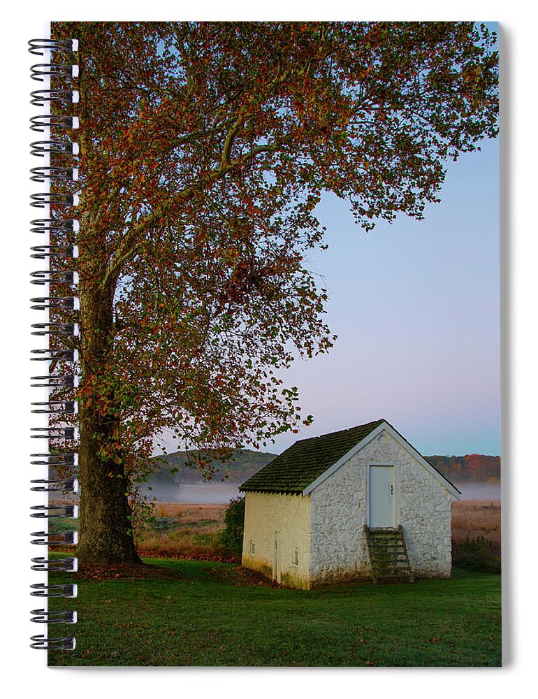Valley Spiral Notebook featuring the photograph Valley Forge on a Quiet Autumn Morning by Bill Cannon