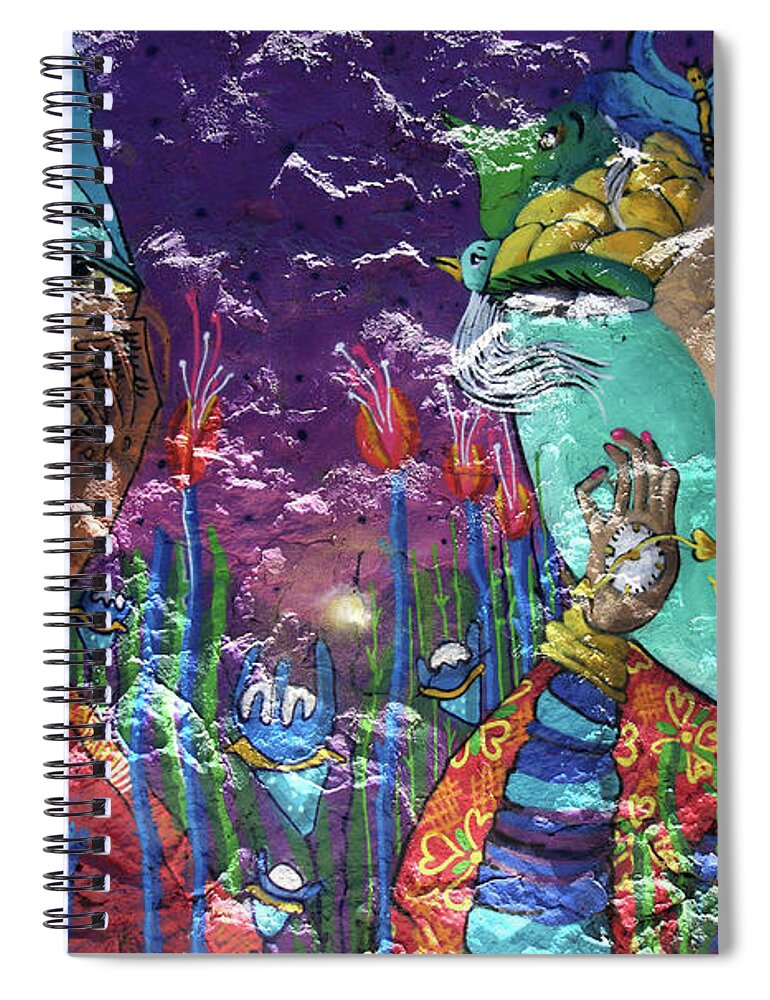 Graffiti Spiral Notebook featuring the photograph The Whispers by Aidan Moran