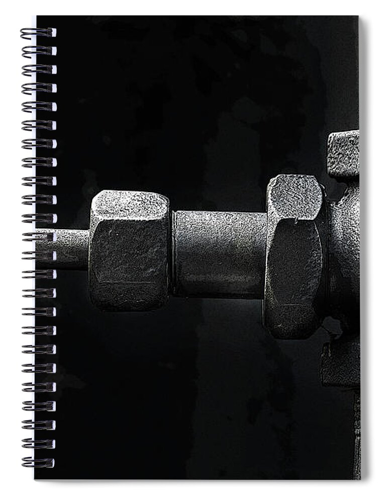Steam Valve Shutoff Spiral Notebook featuring the photograph Valve by Mike Eingle