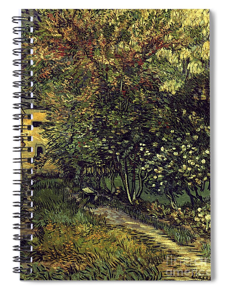 1889 Spiral Notebook featuring the photograph Van Gogh: Hospital, 1889 by Granger