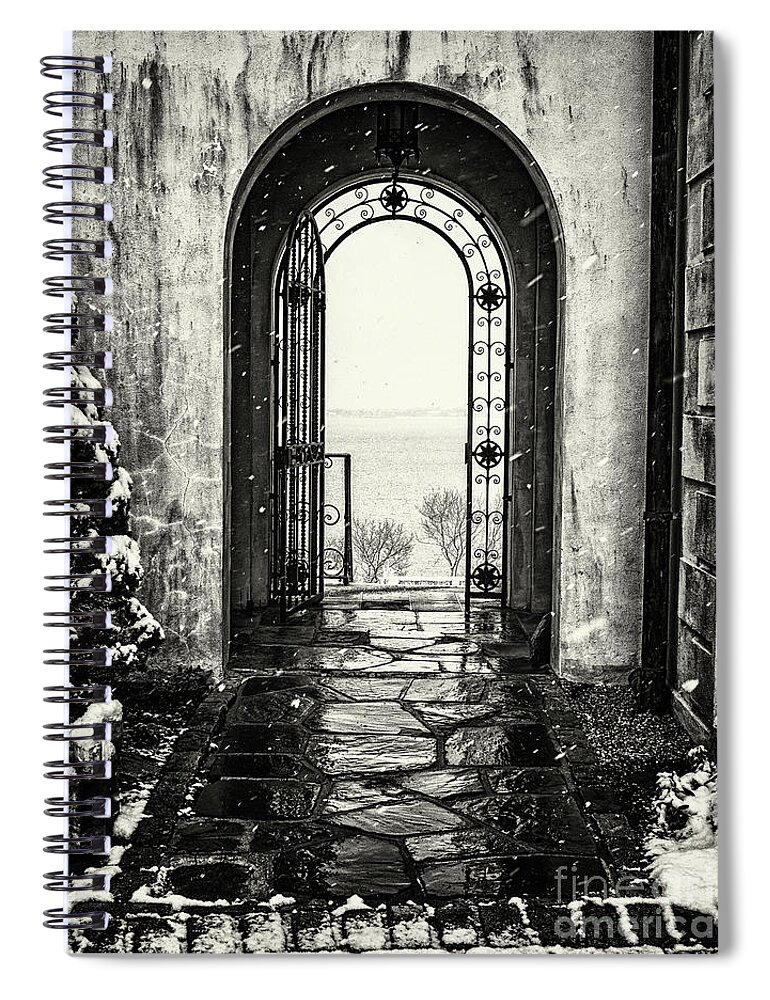 Vanderbilt Spiral Notebook featuring the photograph Vanderbilt Doorway in Centerport by Alissa Beth Photography