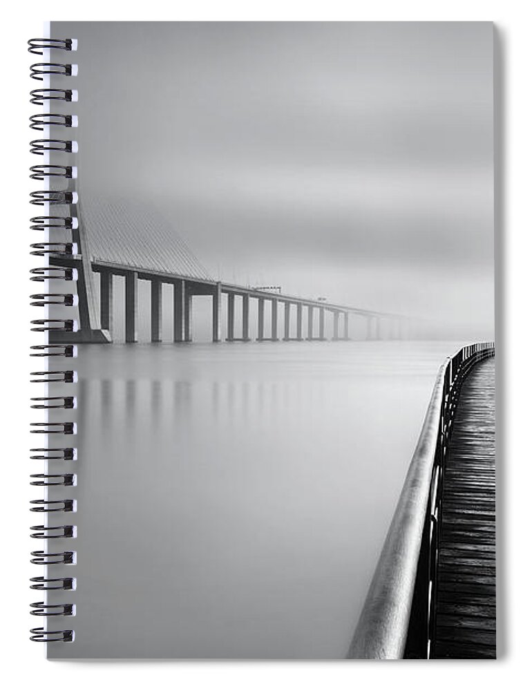 Lisbon Spiral Notebook featuring the photograph Vanishing by Jorge Maia