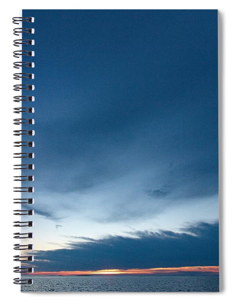 Lehtokukka Spiral Notebook featuring the photograph Variations of Sunsets at Gulf of Bothnia 4 by Jouko Lehto