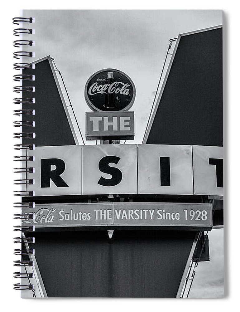 Atlanta Spiral Notebook featuring the photograph Varsity by Stephen Stookey