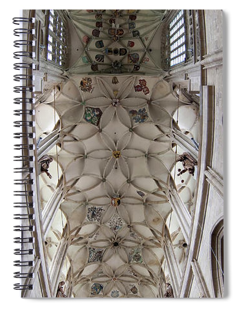Vault Spiral Notebook featuring the photograph Vault of Saint Barbara church by Michal Boubin