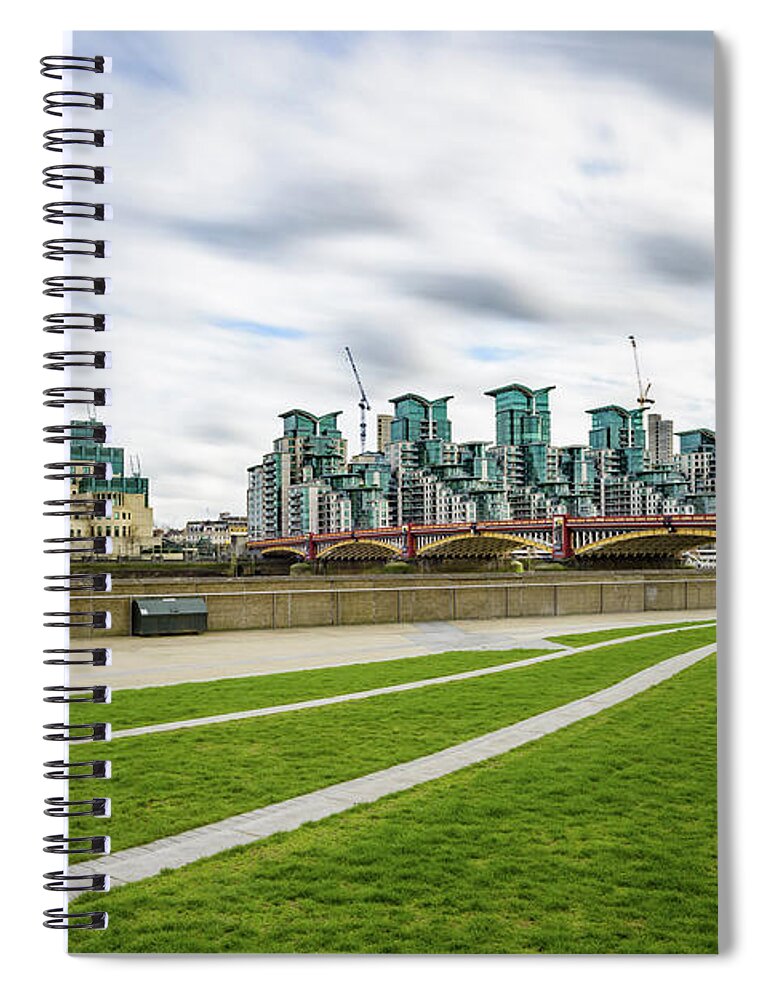 Vauxhall Spiral Notebook featuring the photograph Vauxhall Leading Lines by Matt Malloy