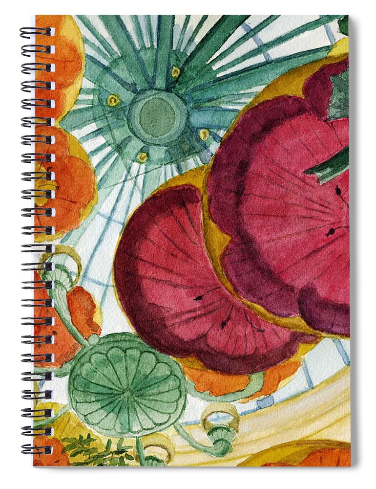 Watercolor Spiral Notebook featuring the painting Vegas Baby by Lynne Reichhart