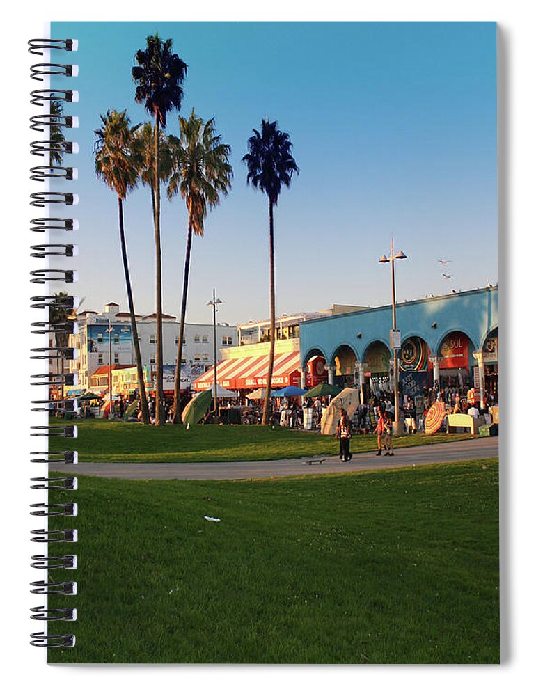 Venice Beach Spiral Notebook featuring the photograph Venice Beach by Kelly Holm