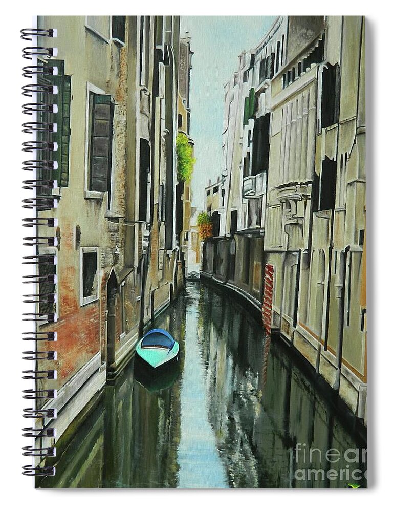 Italy Spiral Notebook featuring the painting Venice, Italy by Kenneth Harris