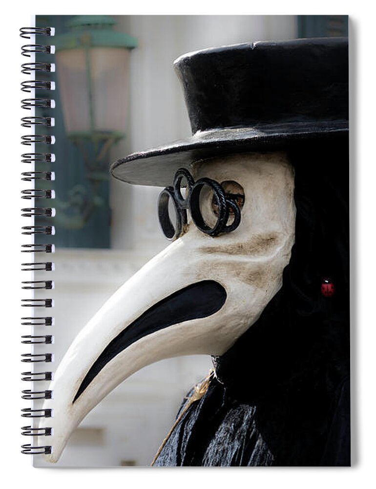 Mask Spiral Notebook featuring the photograph Venice Mask 23 2017 by Wolfgang Stocker