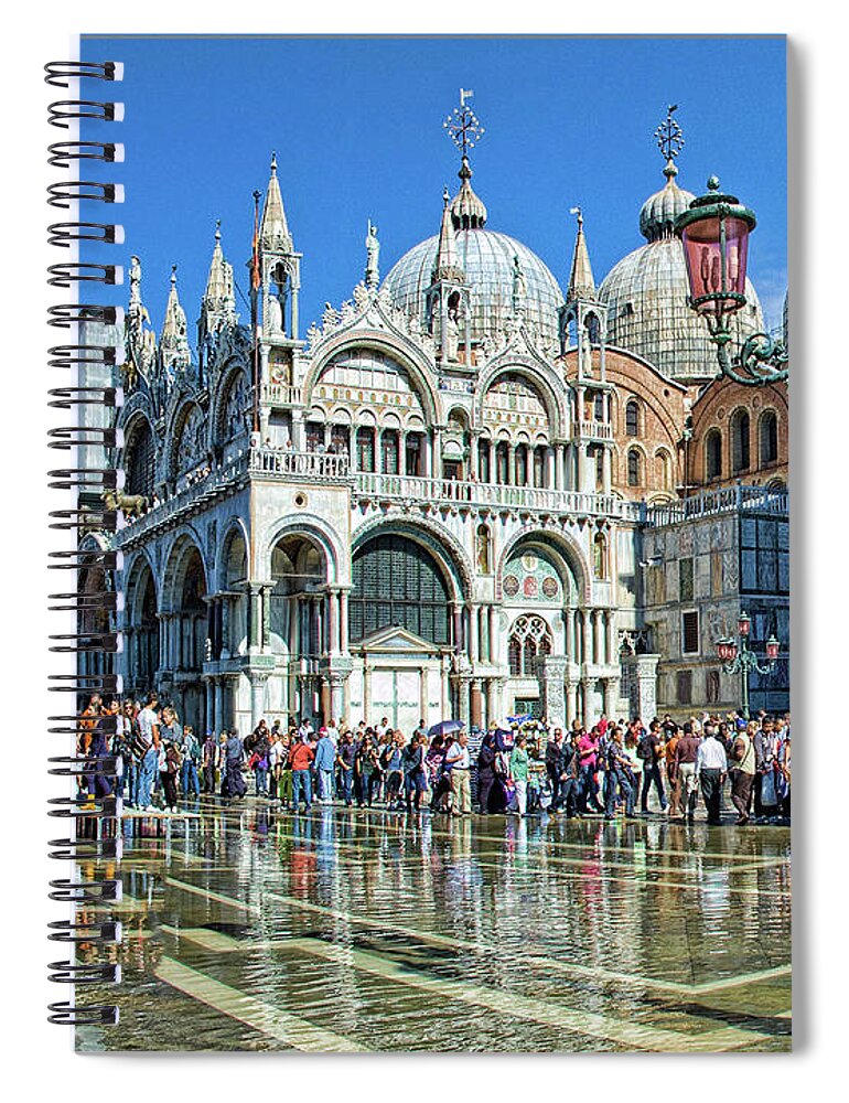 Venice Saint Marko Basilica Spiral Notebook featuring the photograph Venice San Marco by Maria Rabinky