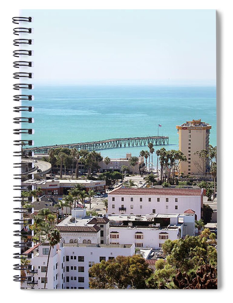 Ventura Spiral Notebook featuring the photograph Ventura Coastal View by Art Block Collections