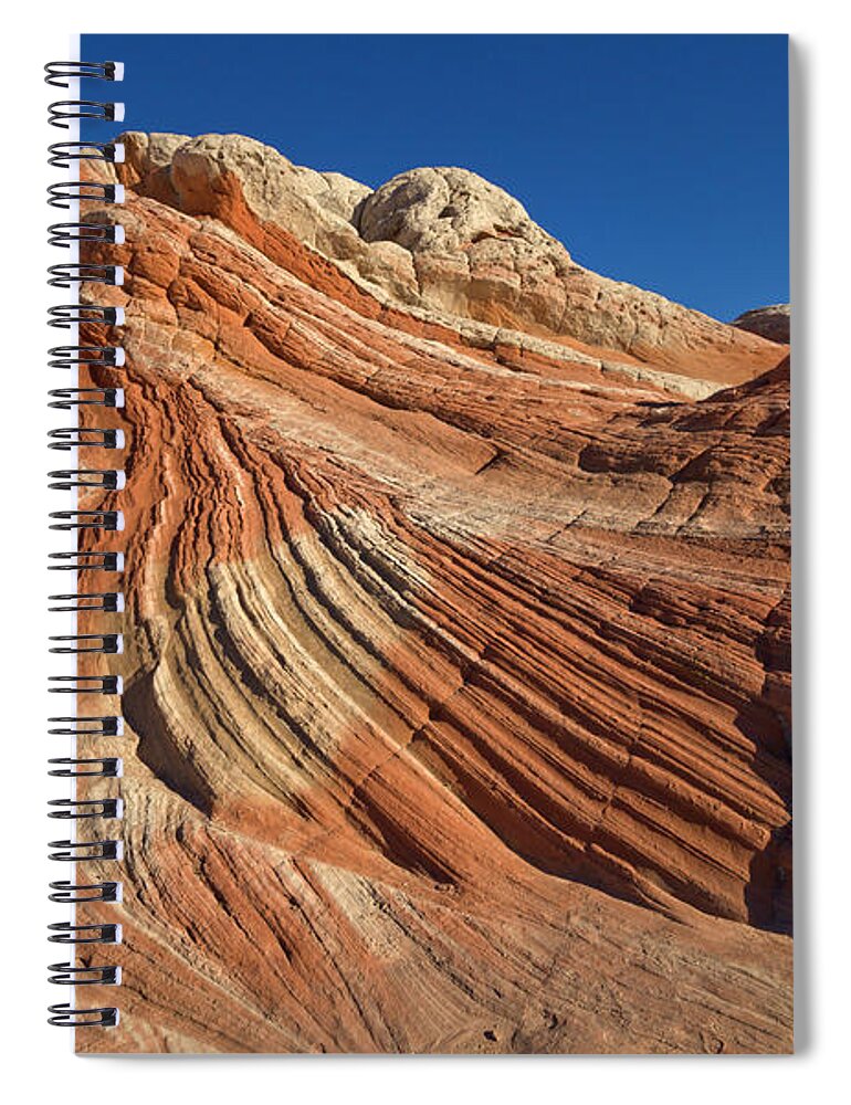 00559281 Spiral Notebook featuring the photograph Vermillion Cliffs Sandstone by Yva Momatiuk John Eastcott