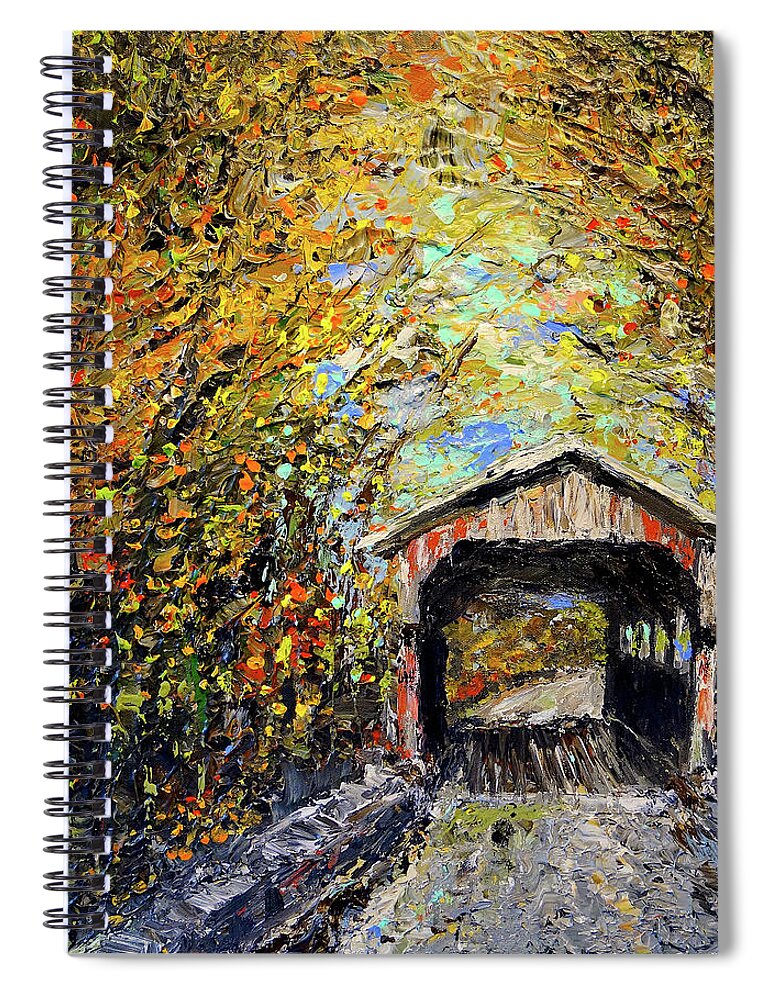 Vermont Spiral Notebook featuring the painting Vermont by Alan Lakin