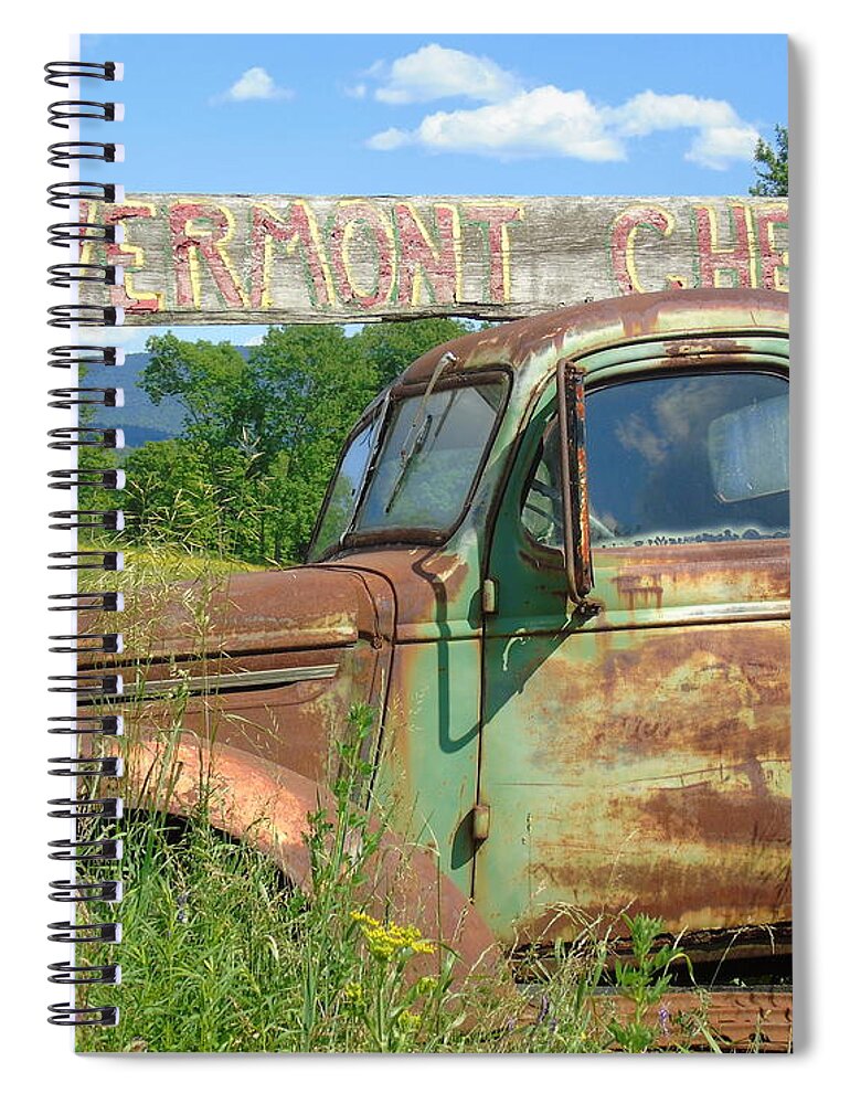 Klunker Spiral Notebook featuring the photograph Vermont Cheese by Susan Lafleur