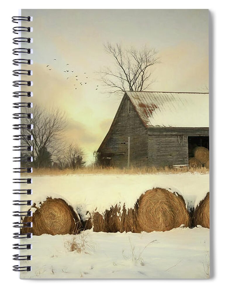 Barn Spiral Notebook featuring the photograph Vermont Hay Barn by Lori Deiter