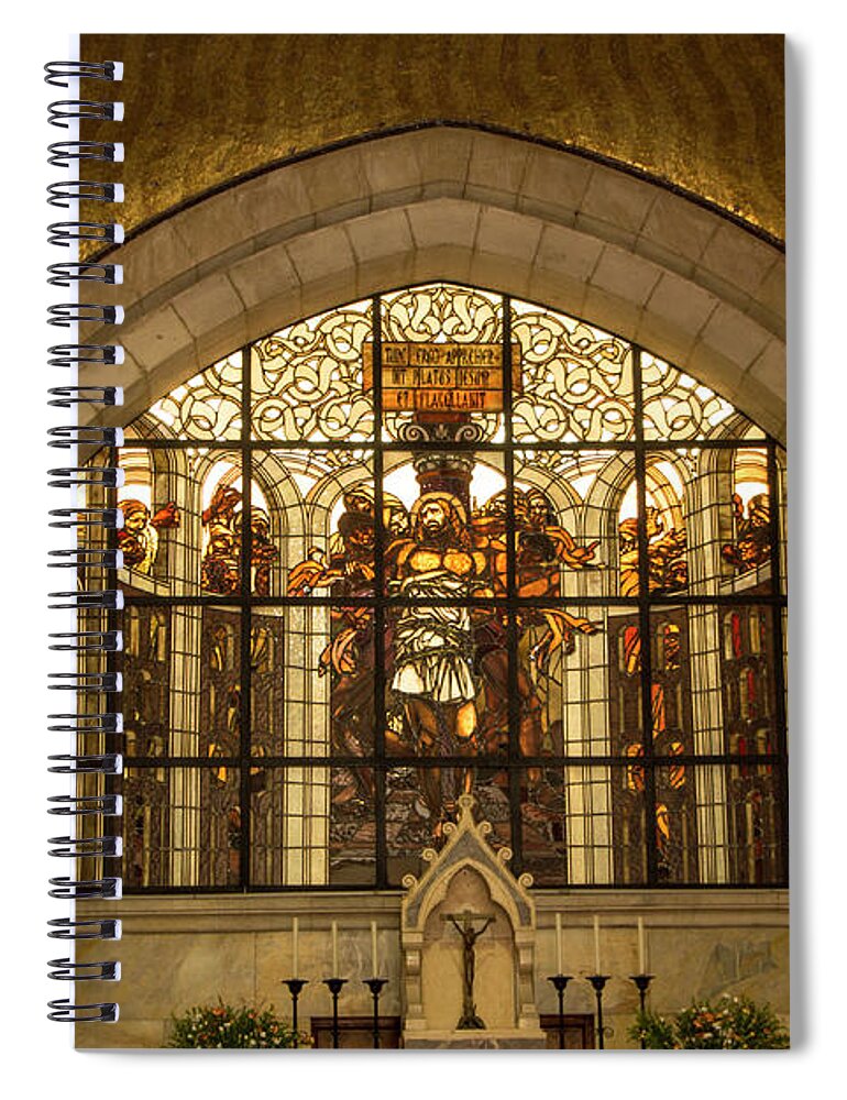 Christian Art Spiral Notebook featuring the photograph Via Dolorosa 2nd Station by Adriana Zoon