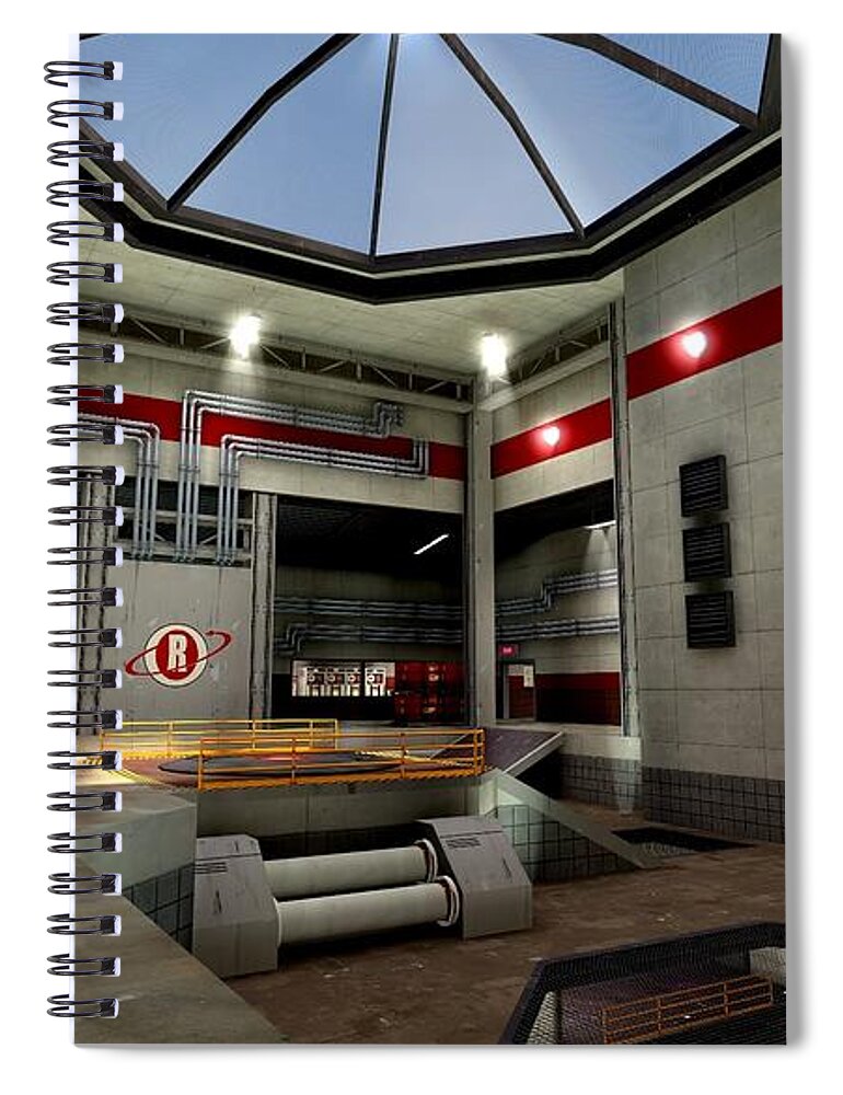 Video Game Spiral Notebook featuring the digital art Video Game by Maye Loeser