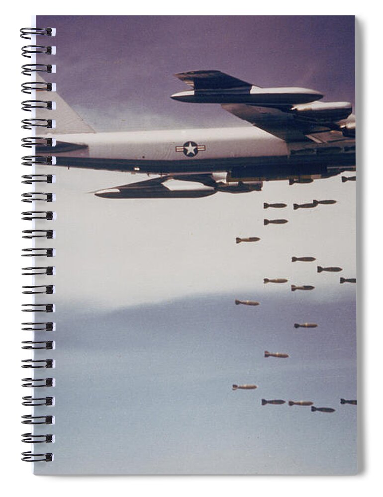 Science Spiral Notebook featuring the photograph Vietnam War, B-52 Stratofortress by Science Source