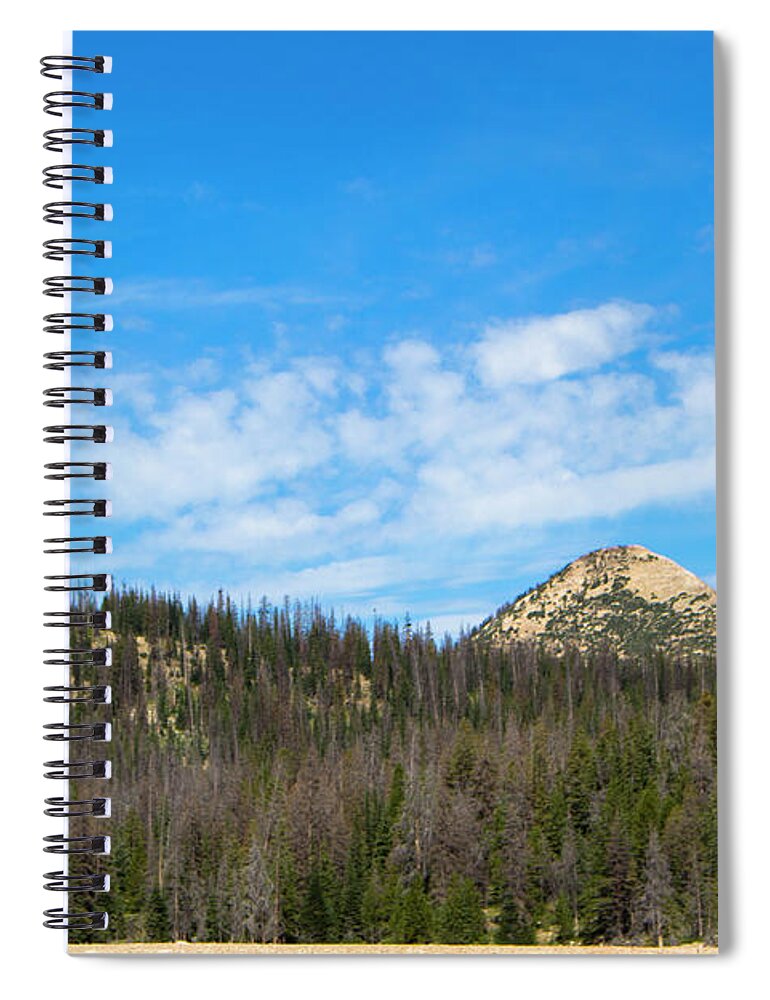Blue Spiral Notebook featuring the photograph View From Crystal Lake Trail by K Bradley Washburn