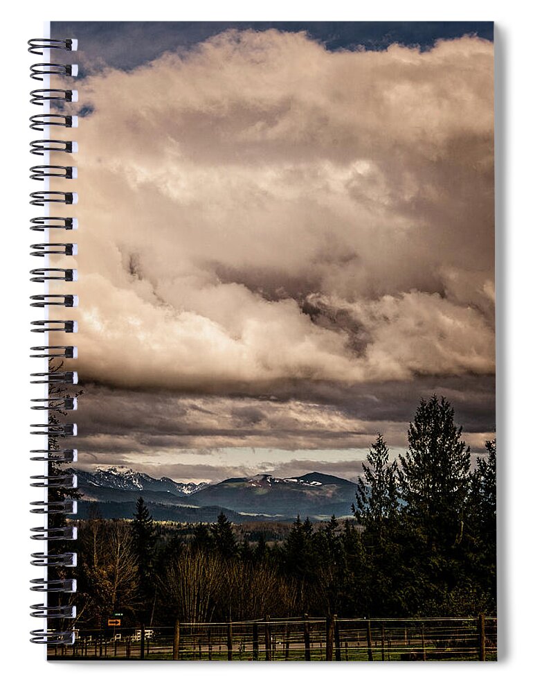 Clouds Spiral Notebook featuring the photograph View from Flicka Farm by Frank Winters
