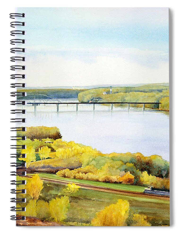 Mississippi River Spiral Notebook featuring the painting View From Lover's Leap by Brenda Beck Fisher